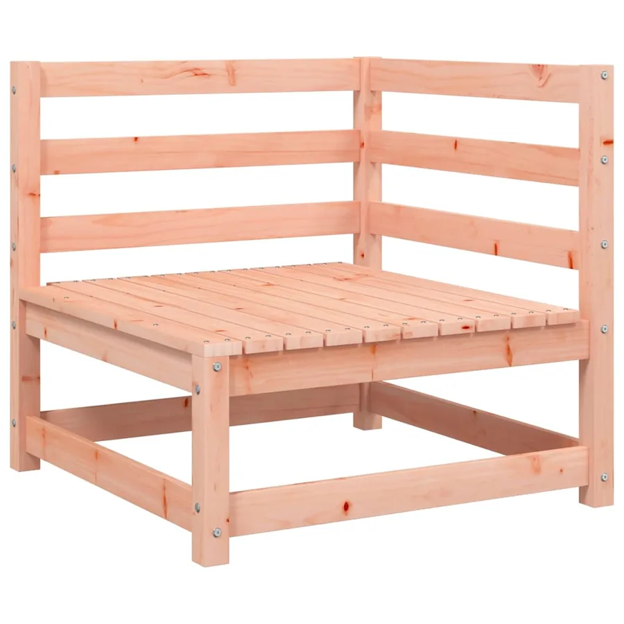 Canapé d'angle de jardin avec coussins bois massif douglas - 4