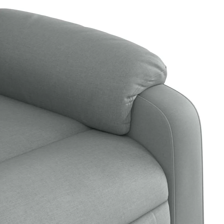 Fauteuil inclinable de massage électrique Gris clair Tissu - 12