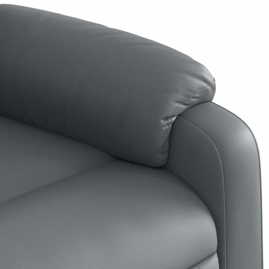 Fauteuil de massage inclinable électrique gris similicuir - 11