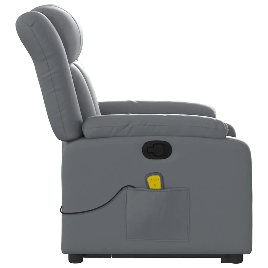 Fauteuil inclinable de massage Gris Similicuir - 10