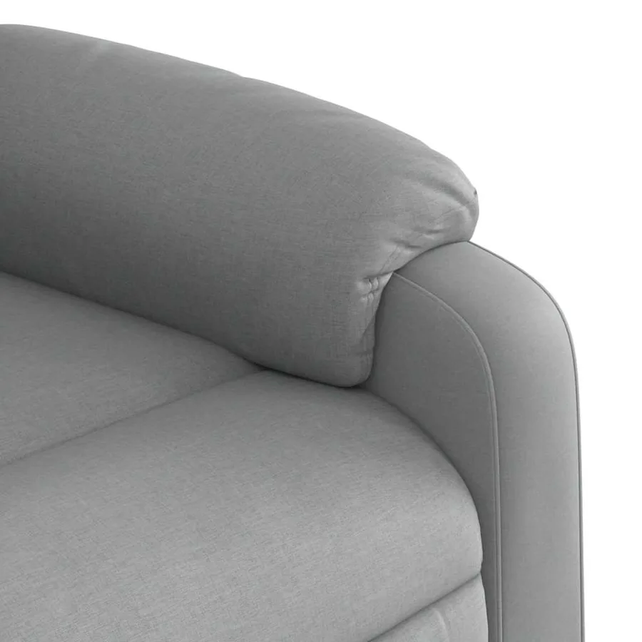 Fauteuil de massage inclinable électrique gris clair tissu - 11