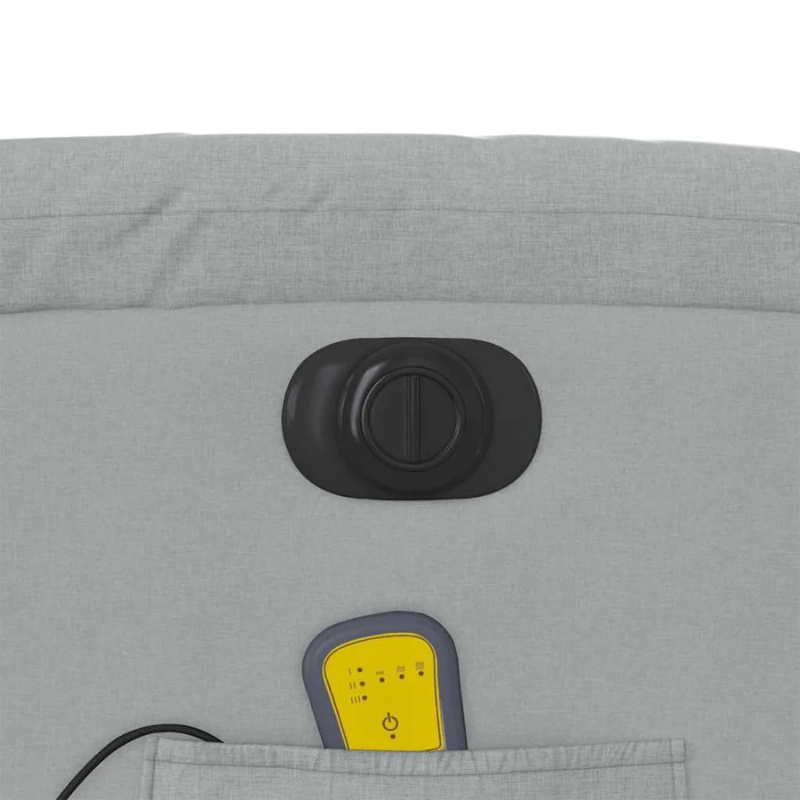 Fauteuil de massage inclinable électrique gris clair tissu - 12