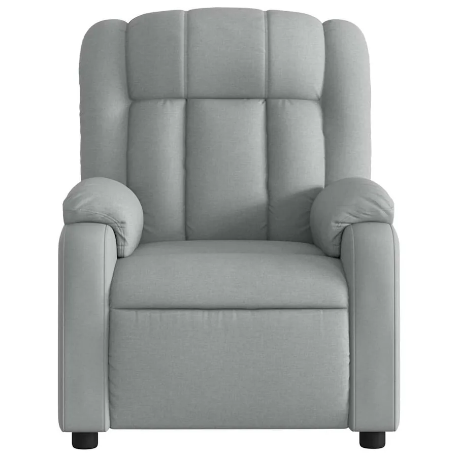 Fauteuil de massage inclinable électrique gris clair tissu - 9
