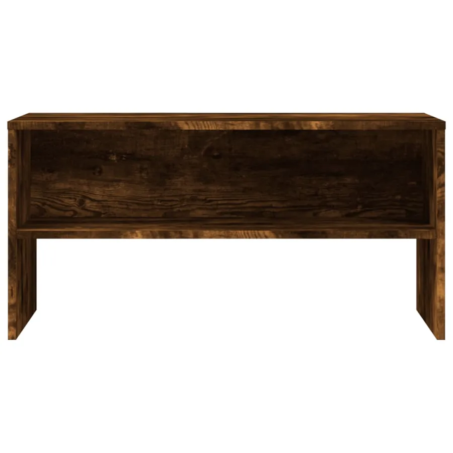 Meuble TV chêne fumé 80x40x40 cm bois d'ingénierie - 4