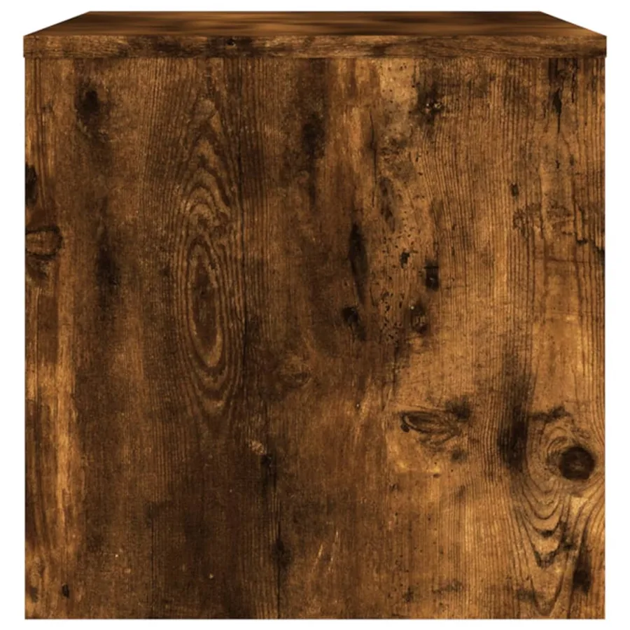 Meuble TV chêne fumé 80x40x40 cm bois d'ingénierie - 5