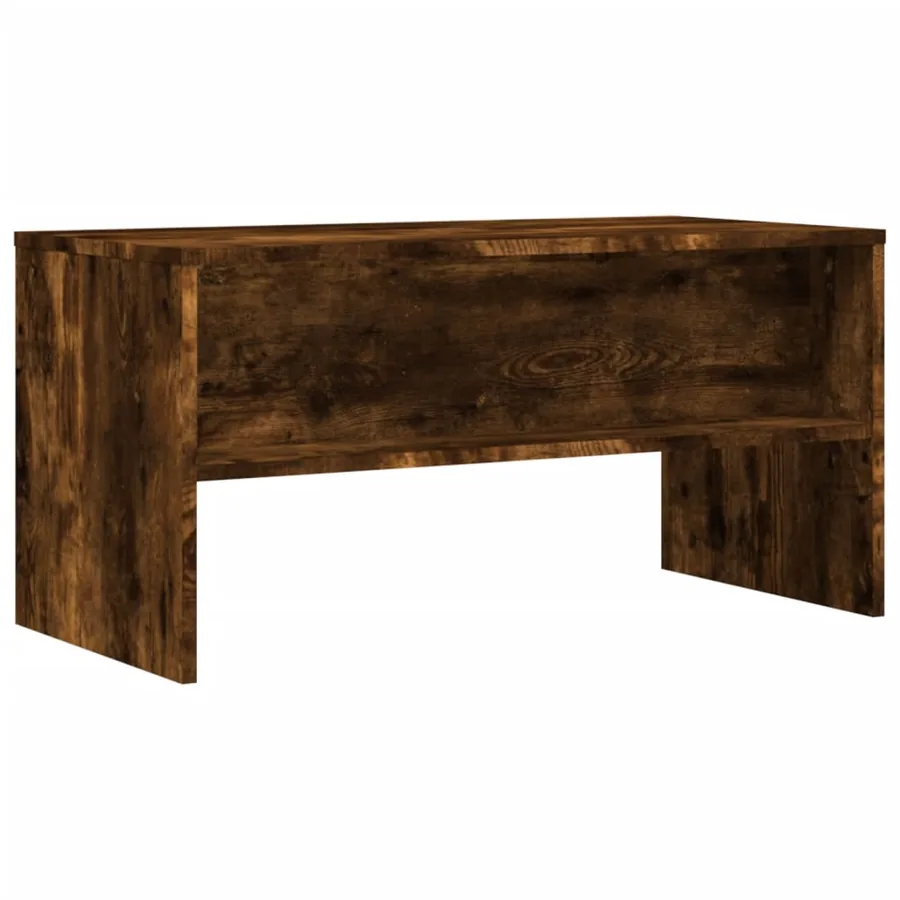 Meuble TV chêne fumé 80x40x40 cm bois d'ingénierie - 6