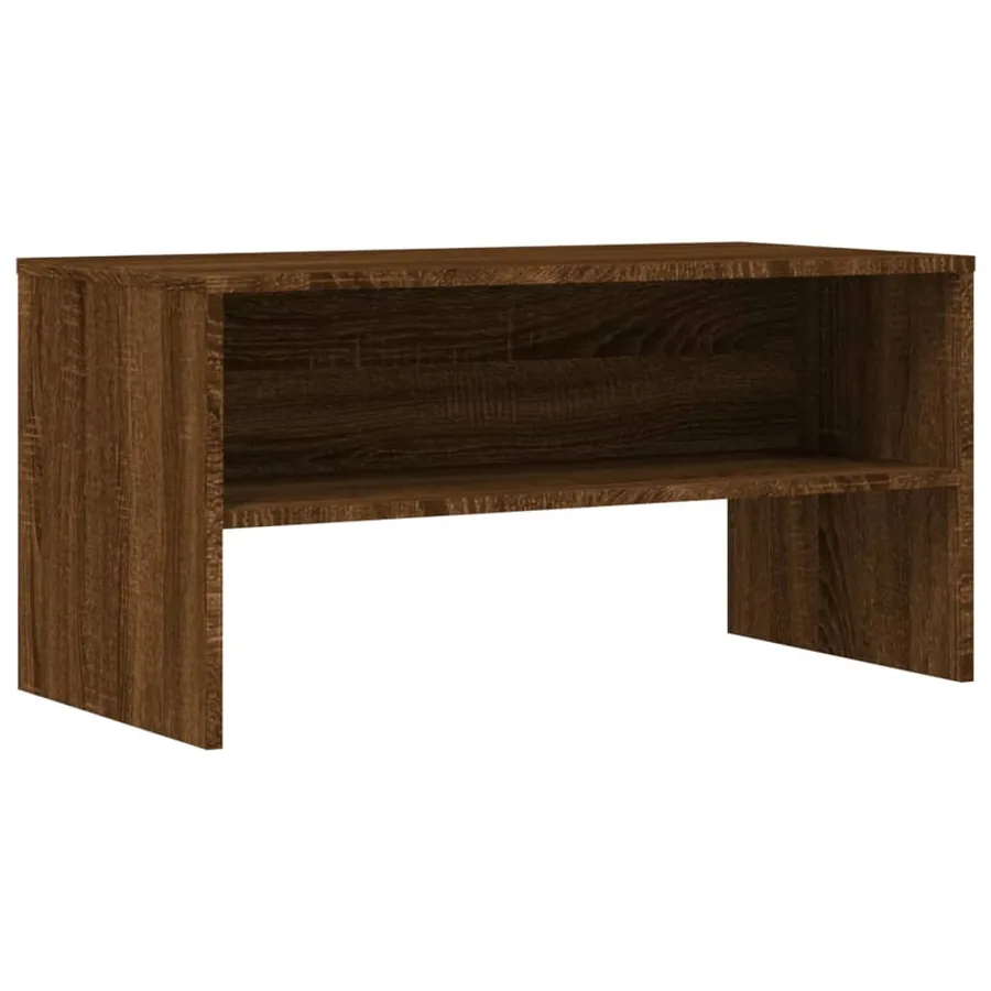 Meuble TV chêne marron 80x40x40 cm bois d'ingénierie - 2
