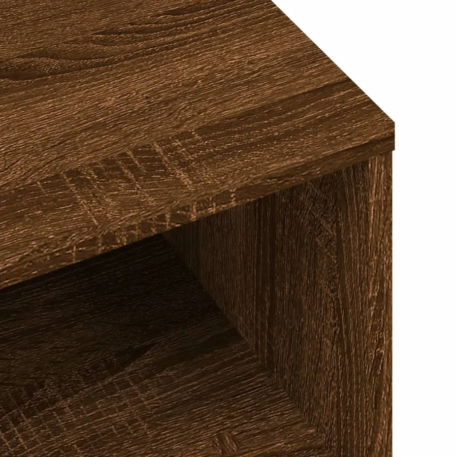 Meuble TV chêne marron 80x40x40 cm bois d'ingénierie - 7