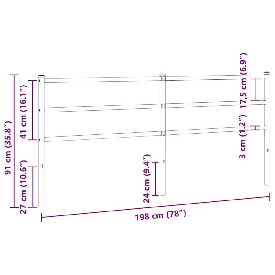 Tête de lit de remplacement métal blanc 193 cm - 5