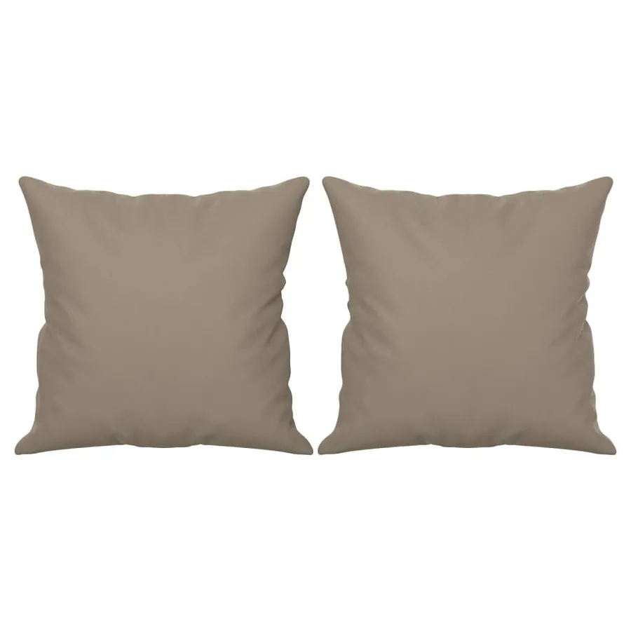 Canapé 2 places avec oreillers taupe 120 cm tissu microfibre - 5