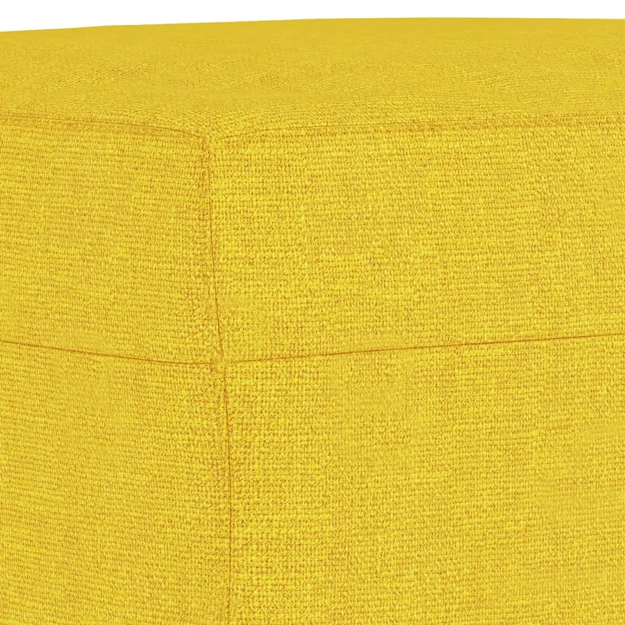 Ensemble de canapés 4 pcs jaune clair tissu - 8