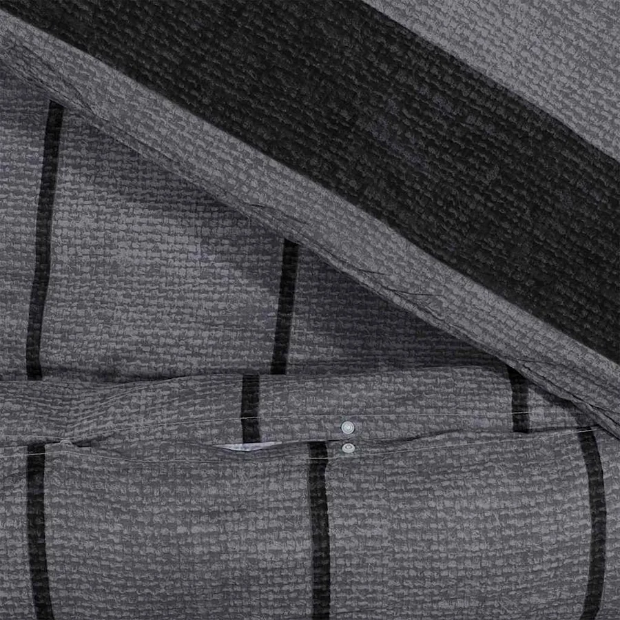 Ensemble de housse de couette gris foncé 220x240 cm Coton - 4