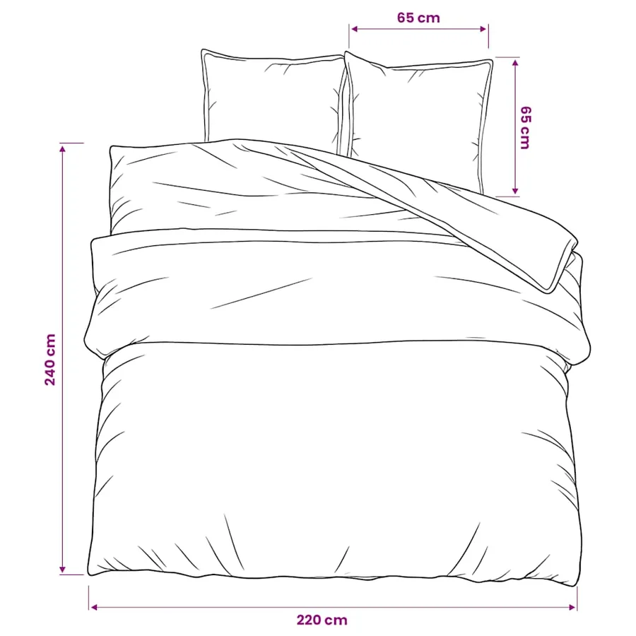 Ensemble de housse de couette gris foncé 220x240 cm Coton - 6