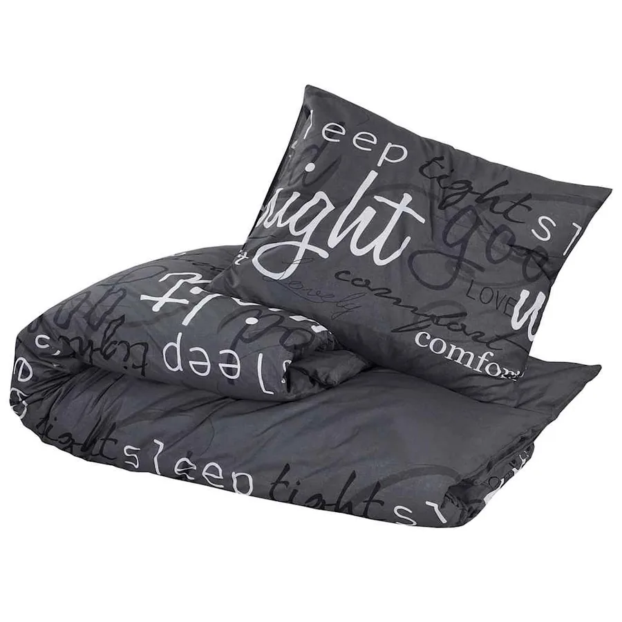 Ensemble de housse de couette Noir 220x240 cm Coton - 3