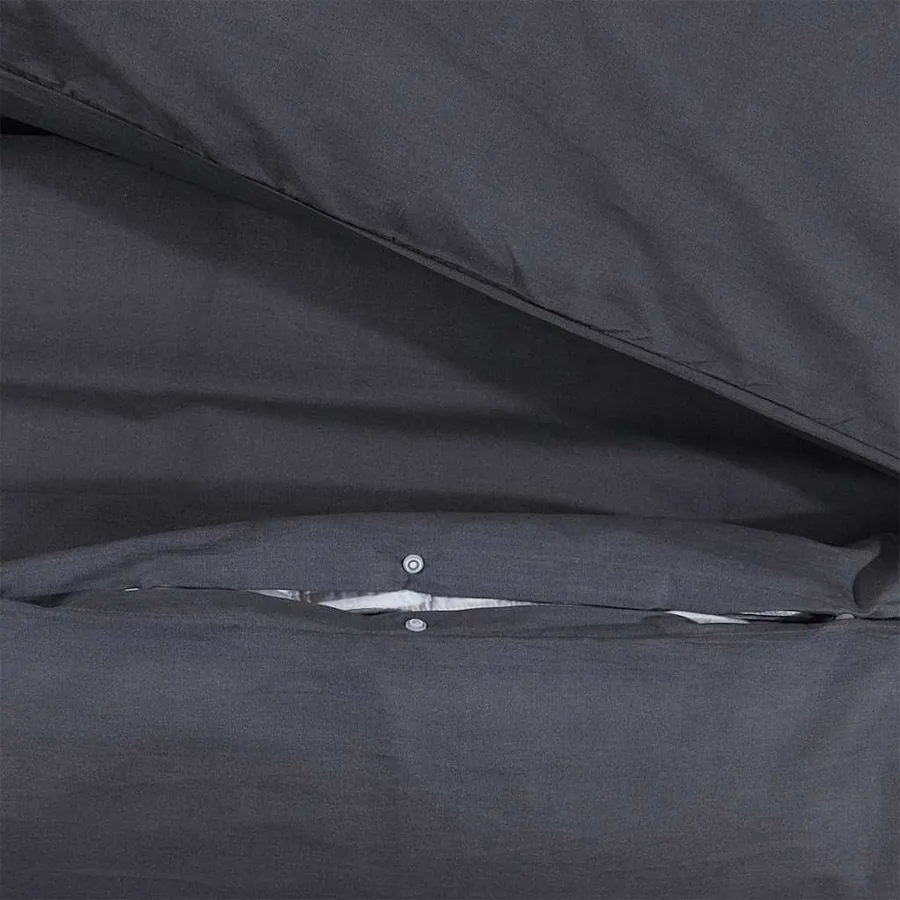 Ensemble de housse de couette Noir 220x240 cm Coton - 4