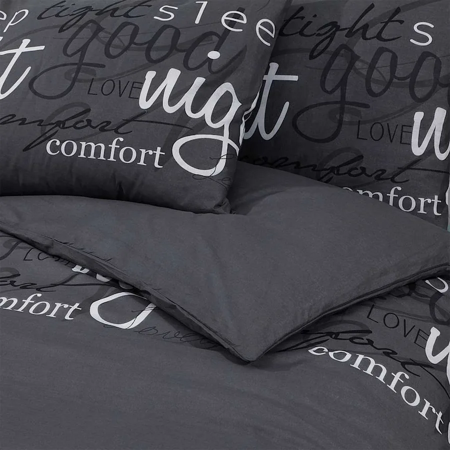 Ensemble de housse de couette Noir 220x240 cm Coton - 5