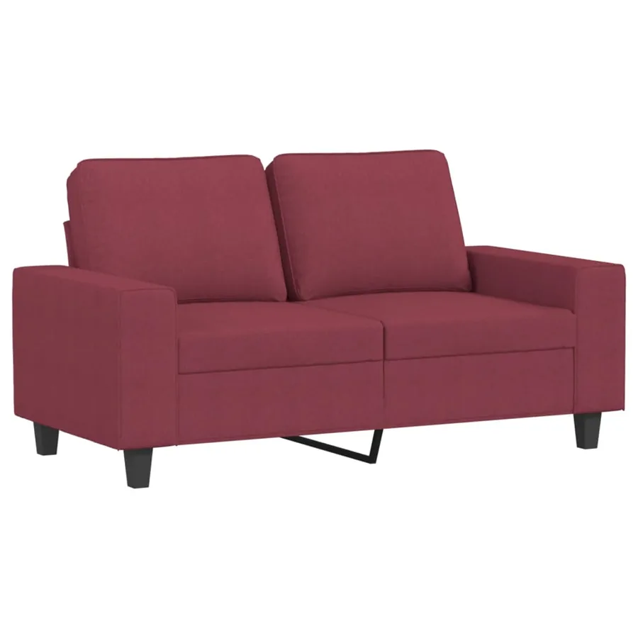 Ensemble de canapés 3 pcs rouge bordeaux tissu - 4