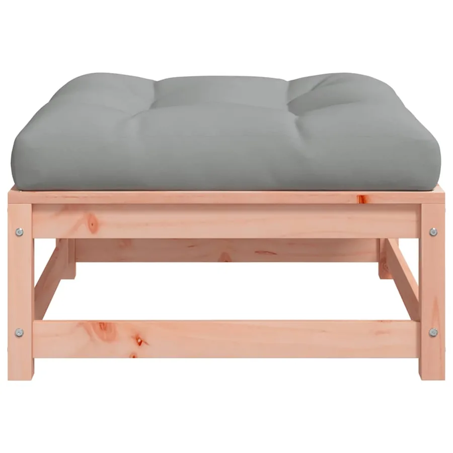Repose-pied de jardin avec coussin bois massif douglas - 5