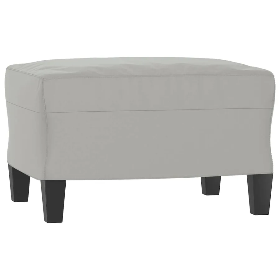 Ensemble de canapés 3 pcs coussins gris clair tissu microfibre - 5