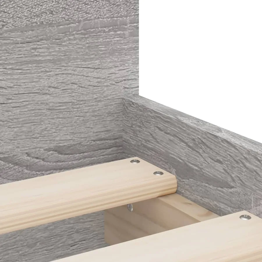 Cadre de lit avec tiroirs sans matelas sonoma gris 90x200 cm - 9