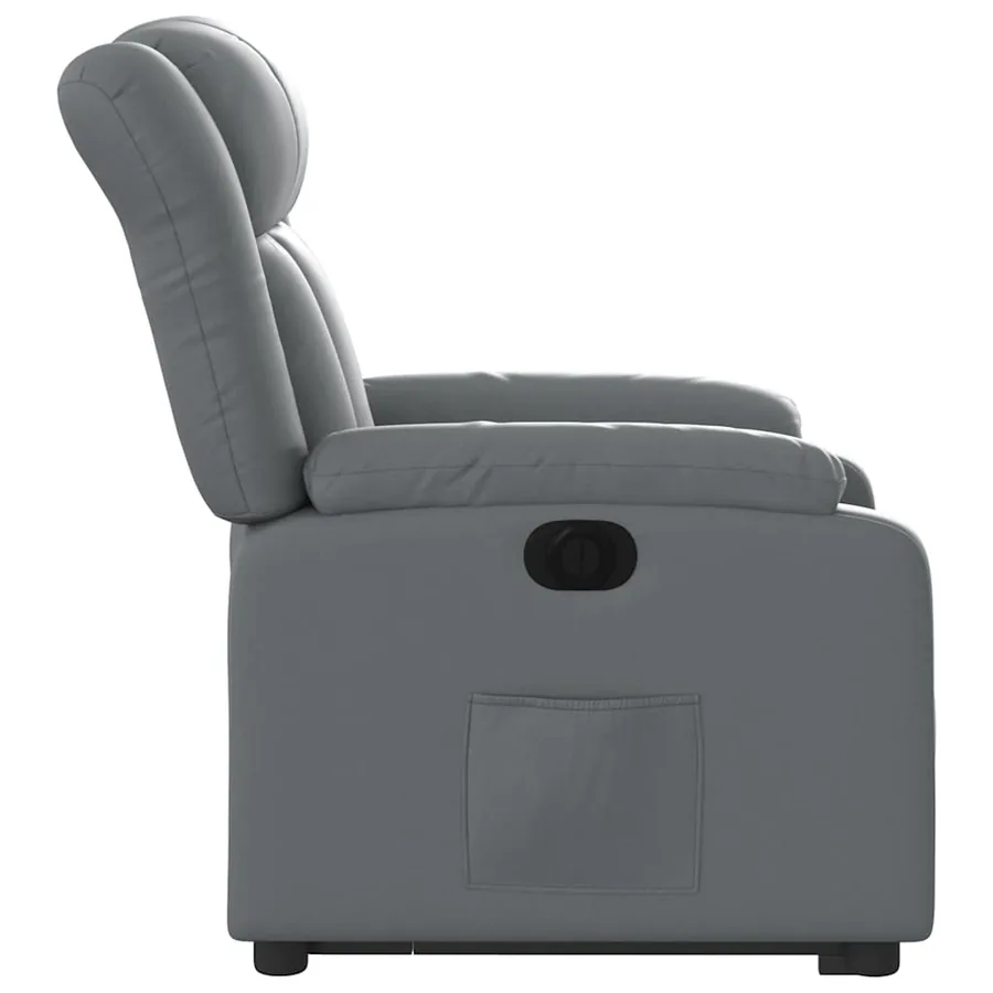 Fauteuil inclinable électrique gris similicuir - 10