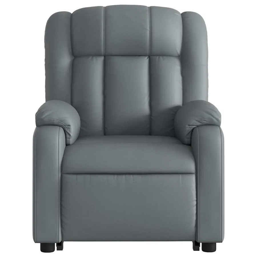 Fauteuil inclinable électrique gris similicuir - 9