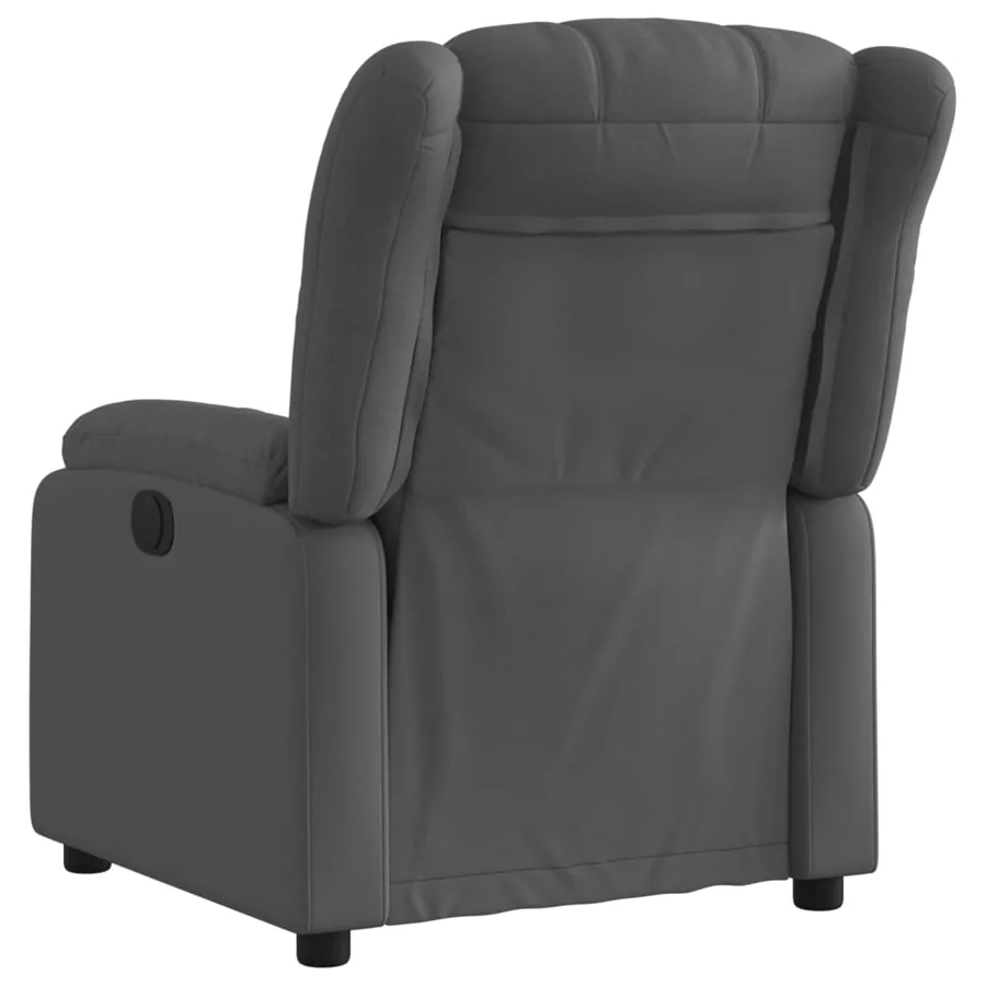 Fauteuil inclinable en tissu gris foncé - 3