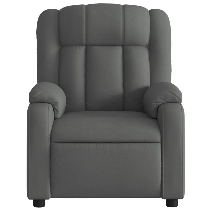 Fauteuil inclinable en tissu gris foncé - 6