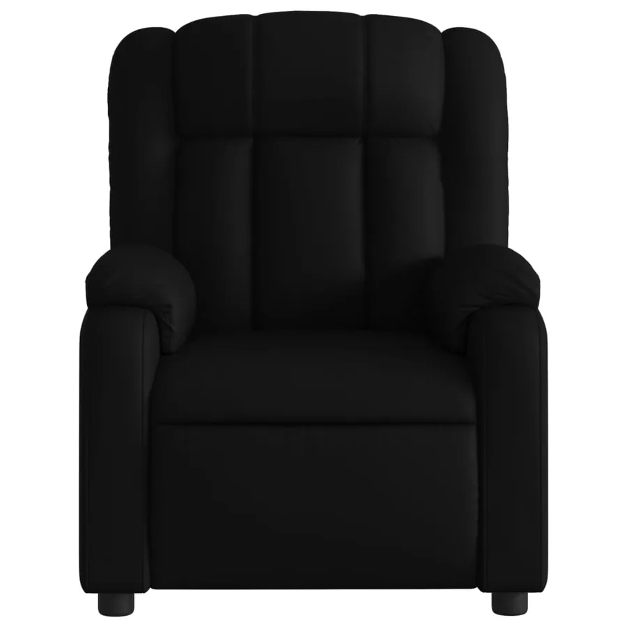 Fauteuil de massage inclinable noir similicuir - 7