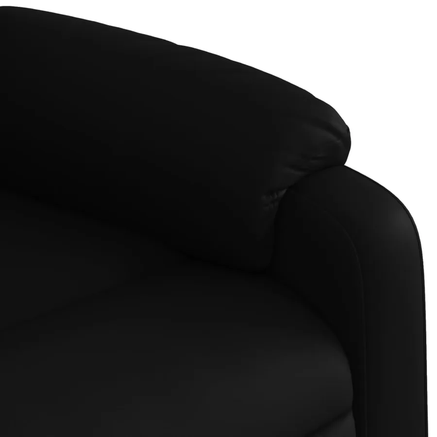 Fauteuil de massage inclinable noir similicuir - 9