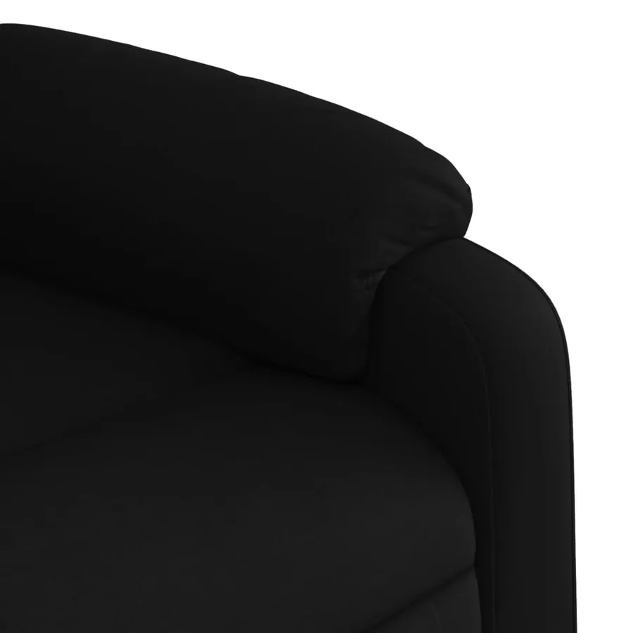 Fauteuil inclinable de massage noir tissu - 9