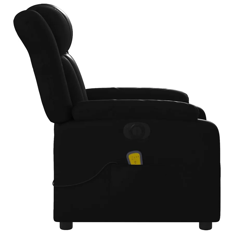 Fauteuil de massage inclinable électrique noir similicuir - 10