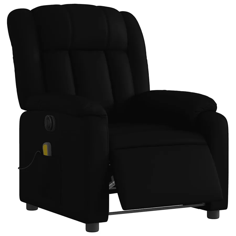 Fauteuil de massage inclinable électrique noir similicuir - 3