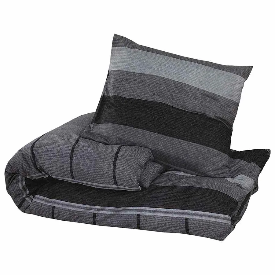 Ensemble de housse de couette gris foncé 140x200 cm Coton - 3