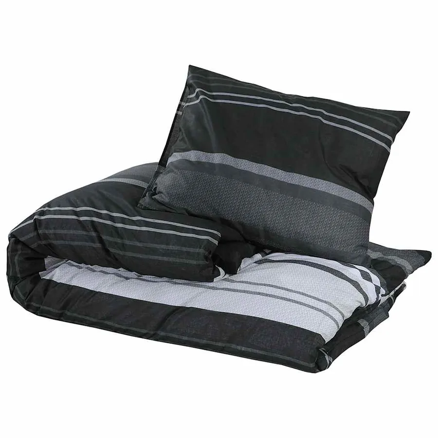 Ensemble de housse de couette noir et blanc 140x200 cm Coton - 3