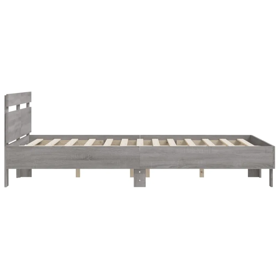 Cadre de lit sans matelas sonoma gris 140x190 cm - 6
