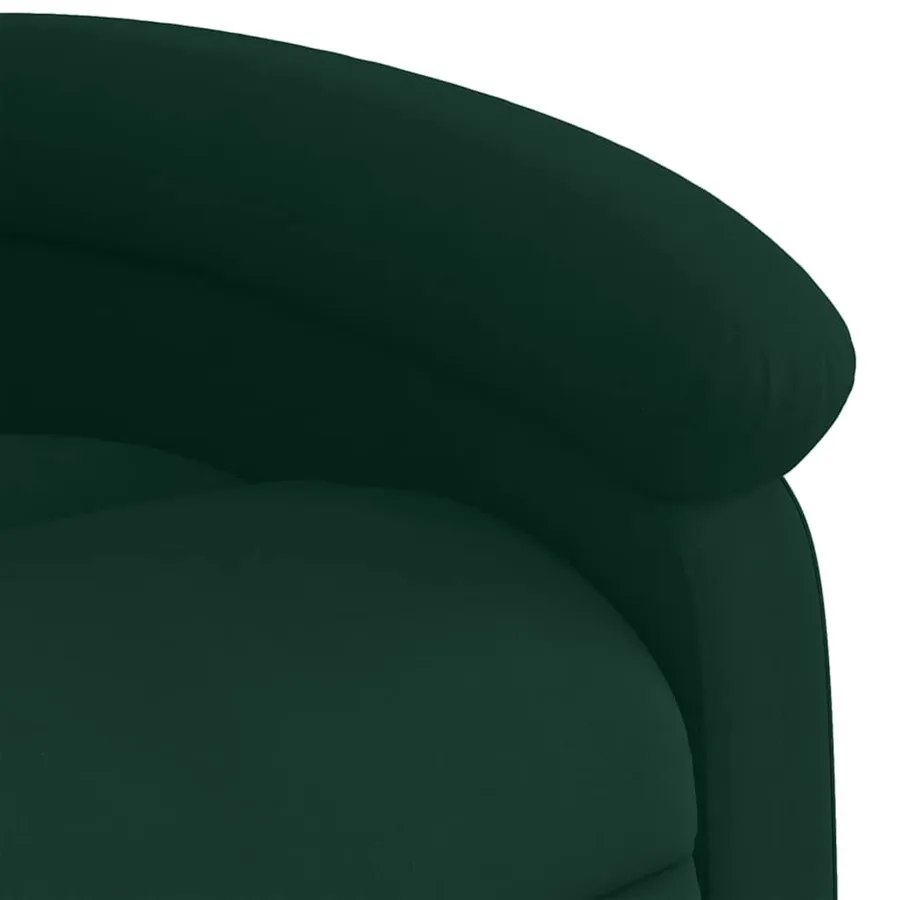 Fauteuil inclinable Vert foncé Velours - 11