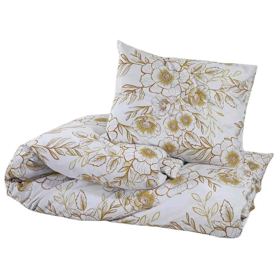 Ensemble de housse de couette blanc et marron 260x240 cm Coton - 3