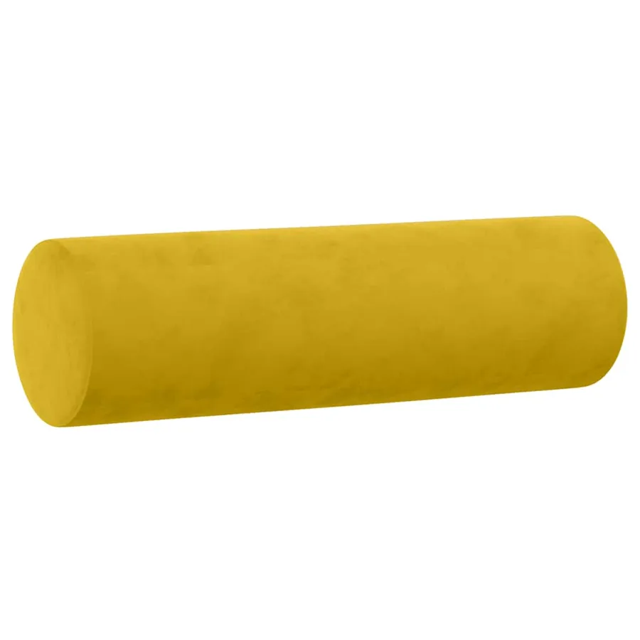Canapé 3 places avec oreillers décoratifs jaune 180 cm velours - 6