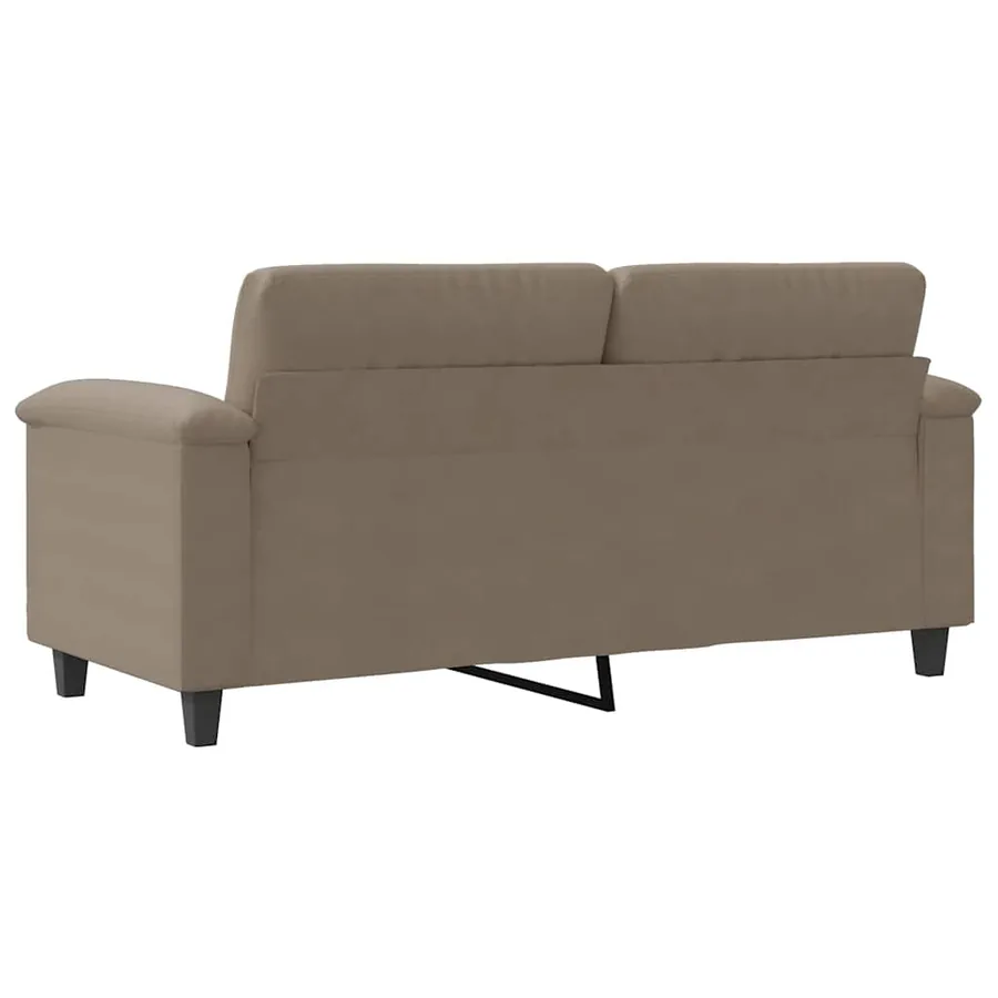 Canapé à 2 places Taupe 140 cm Tissu microfibre - 5