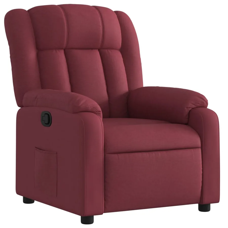 Fauteuil inclinable Rouge bordeaux Tissu - 2