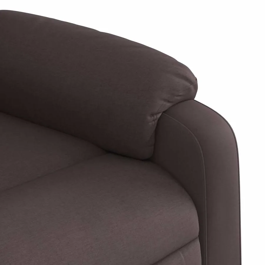 Fauteuil inclinable de massage électrique Marron foncé Tissu - 12