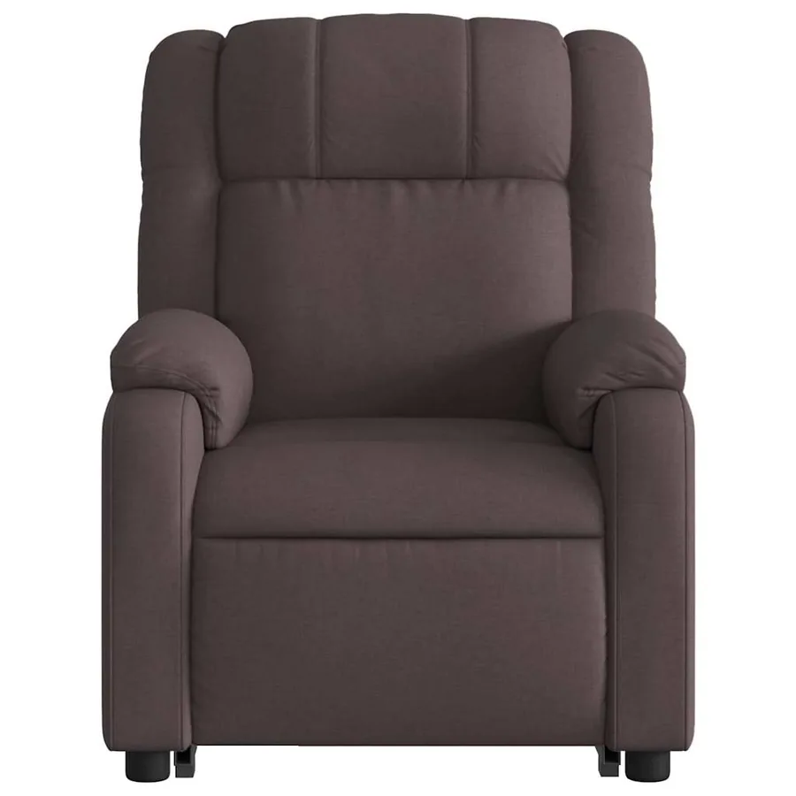 Fauteuil inclinable de massage électrique Marron foncé Tissu - 9