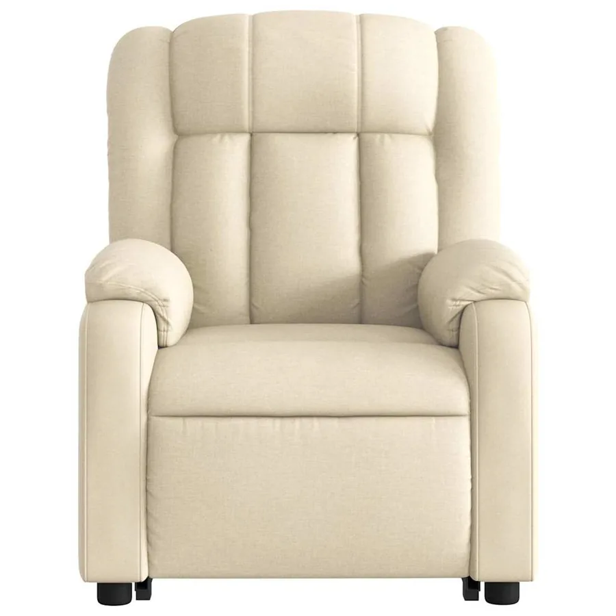 Fauteuil inclinable Crème Tissu - 9
