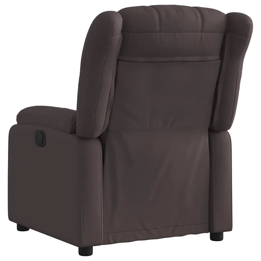 Fauteuil inclinable électrique Marron foncé Tissu - 5