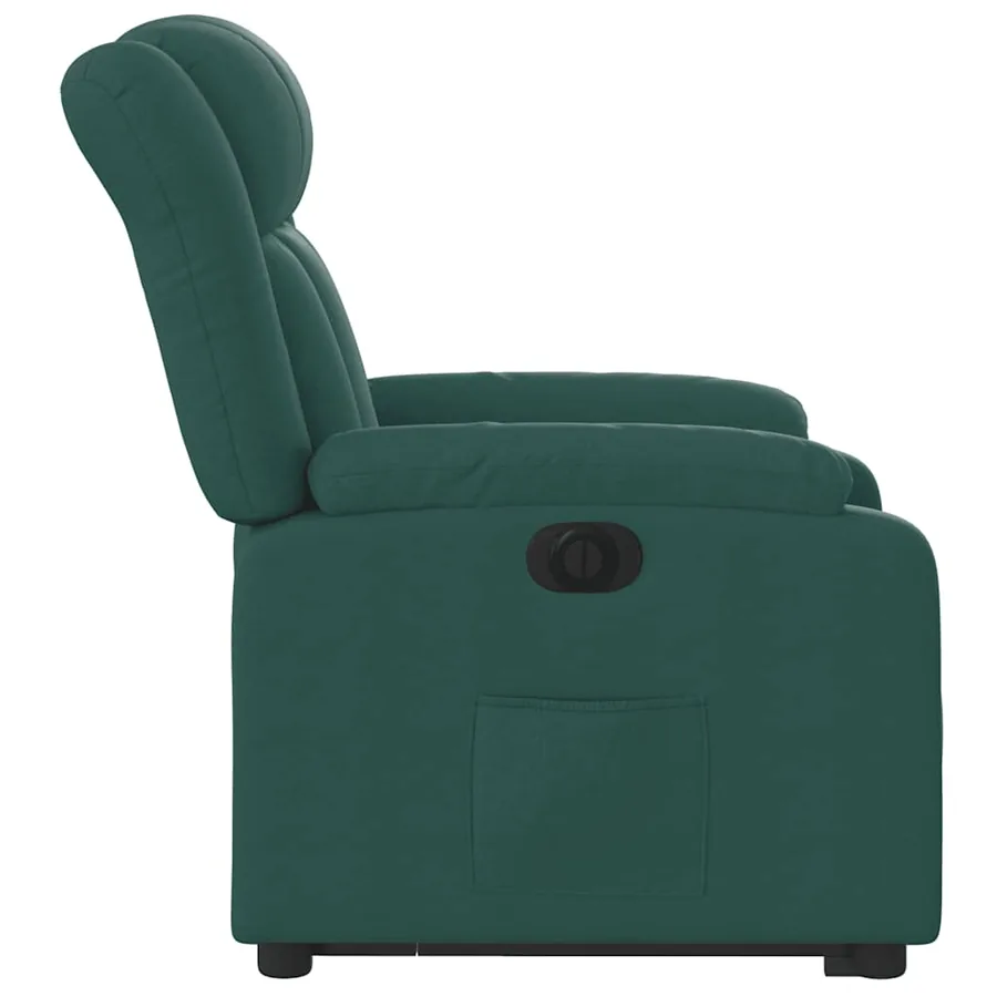 Fauteuil inclinable électrique vert foncé tissu - 10