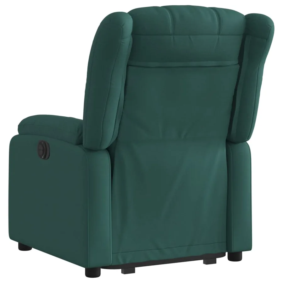 Fauteuil inclinable électrique vert foncé tissu - 4