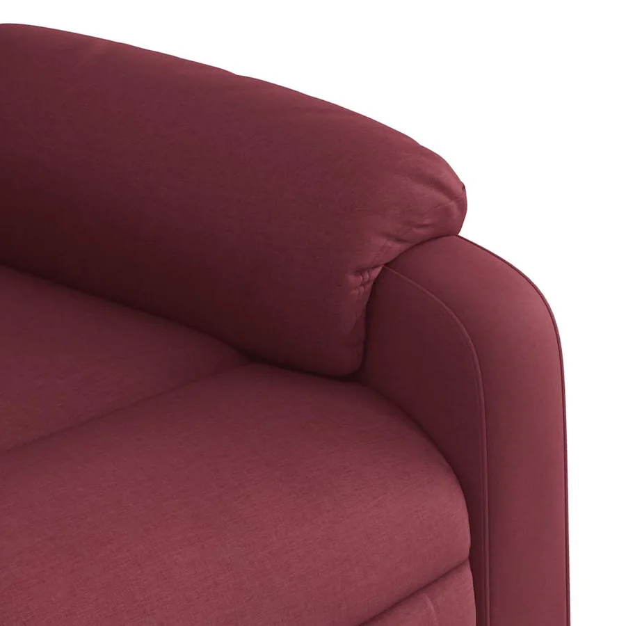 Fauteuil inclinable rouge bordeaux tissu - 11