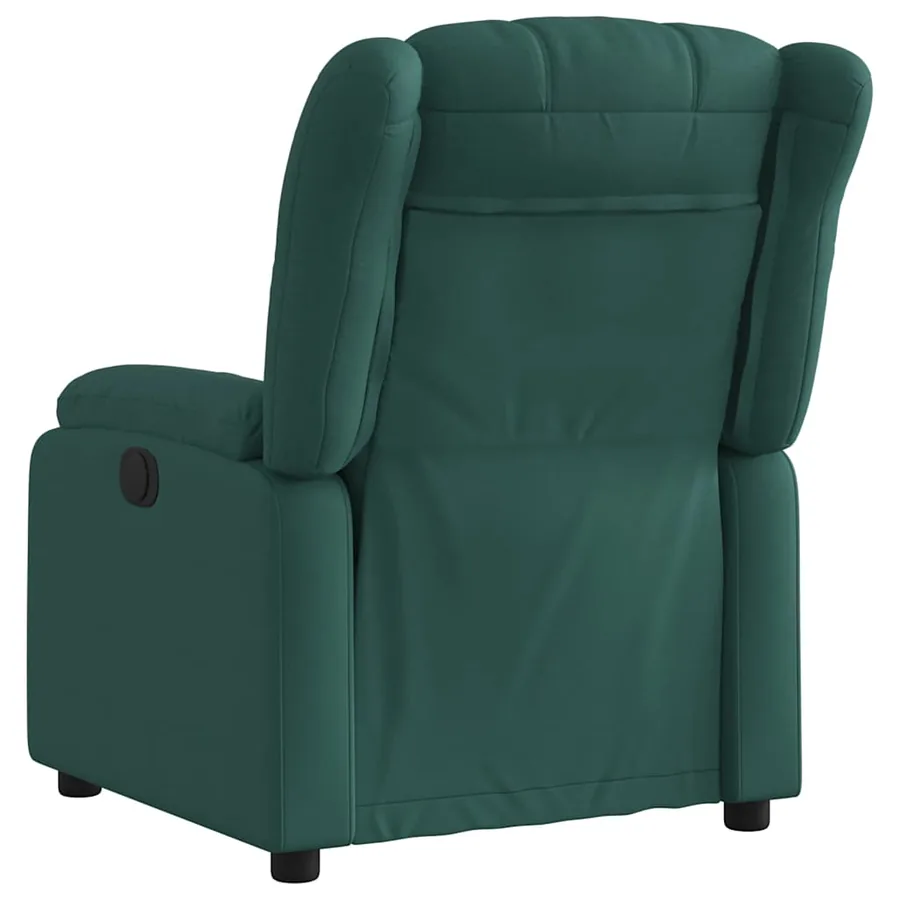 Fauteuil inclinable Vert foncé Tissu - 3