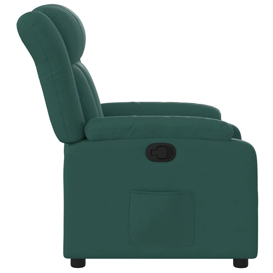 Fauteuil inclinable Vert foncé Tissu - 7
